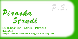 piroska strudl business card